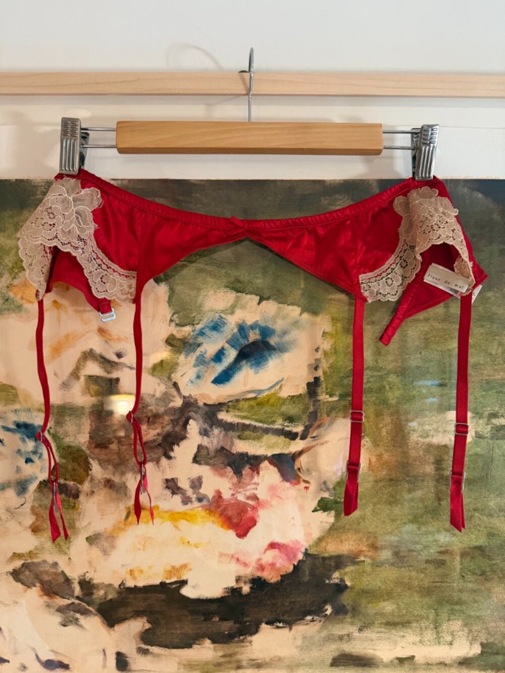 Fleur du Mal James lace garter belt